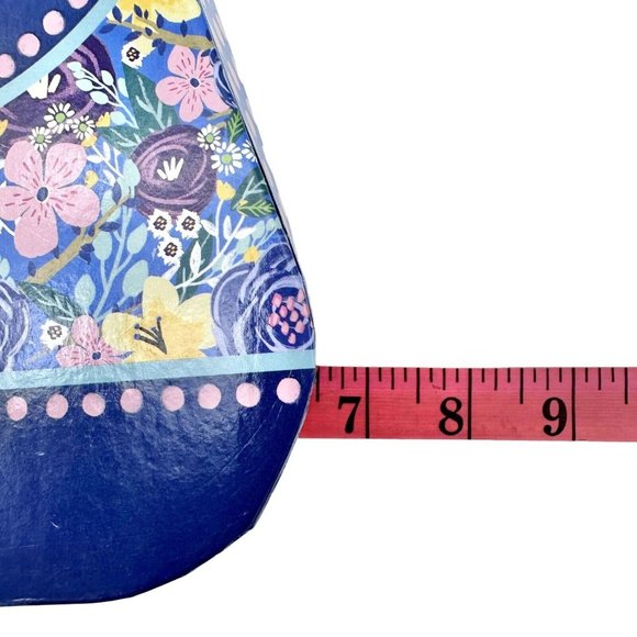 Nesting Boxes Set of 2 Blue White Flowers Ribbon Handle NEW - Picture 5 of 10